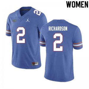 Women's Florida Gators #2 Anthony Richardson NCAA Nike Blue Authentic Stitched College Football Jersey HSJ8262IR